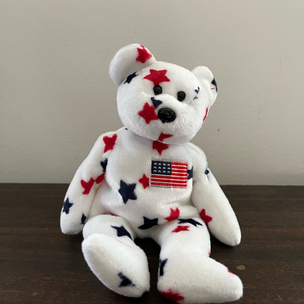 Really rare beanie baby glory born on July 4 push tag errors